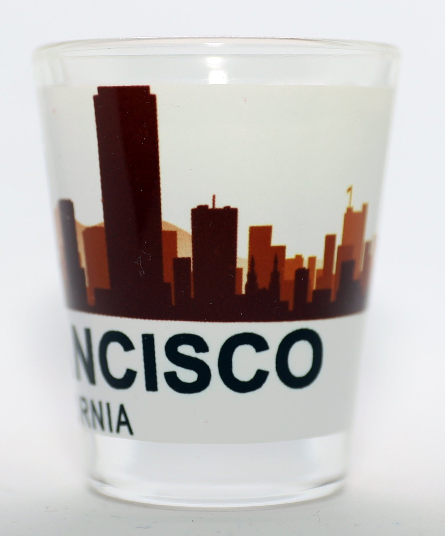 San Francisco California Sunset Skyline Shot Glass