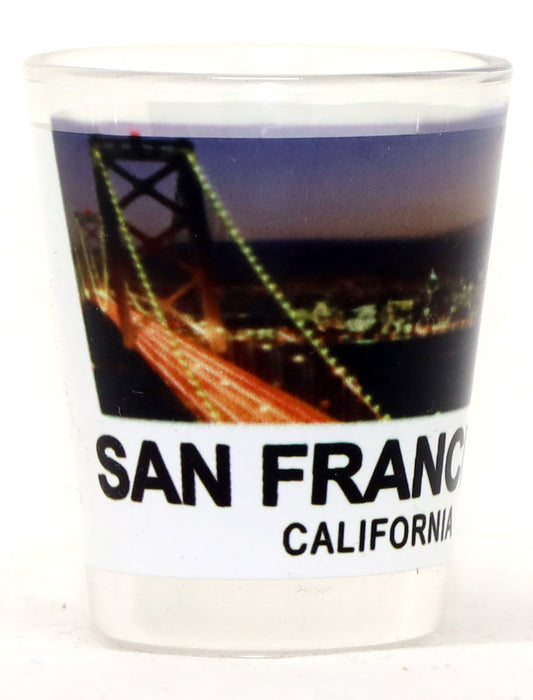 San Francisco California Golden Gate Bridge Color Photo Shot Glass