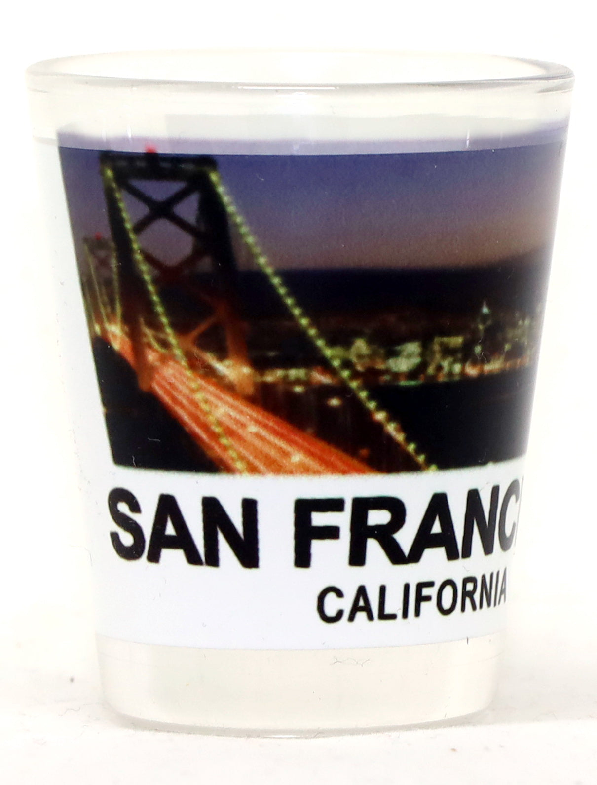 San Francisco California Golden Gate Bridge Color Photo Shot Glass