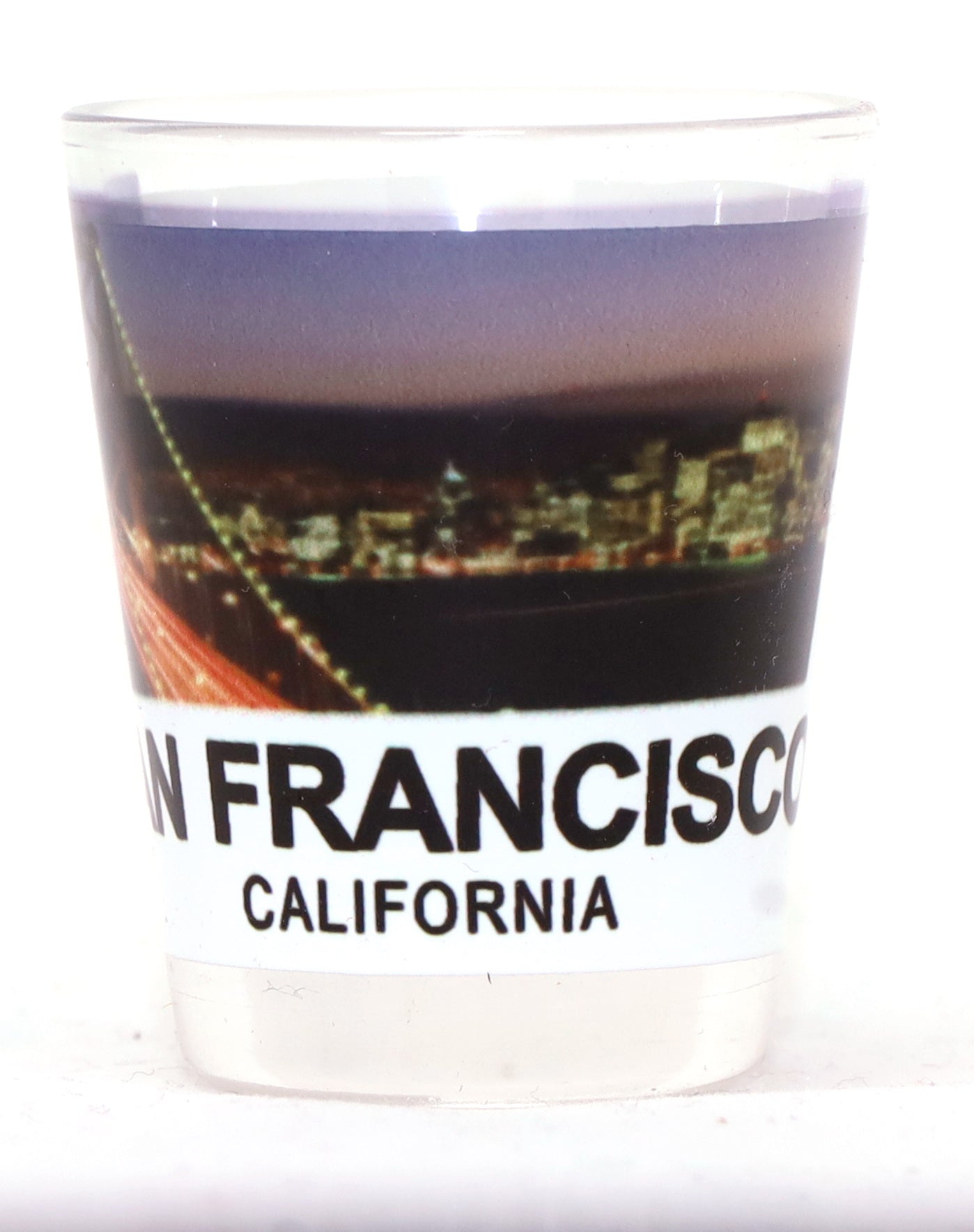 San Francisco California Golden Gate Bridge Color Photo Shot Glass