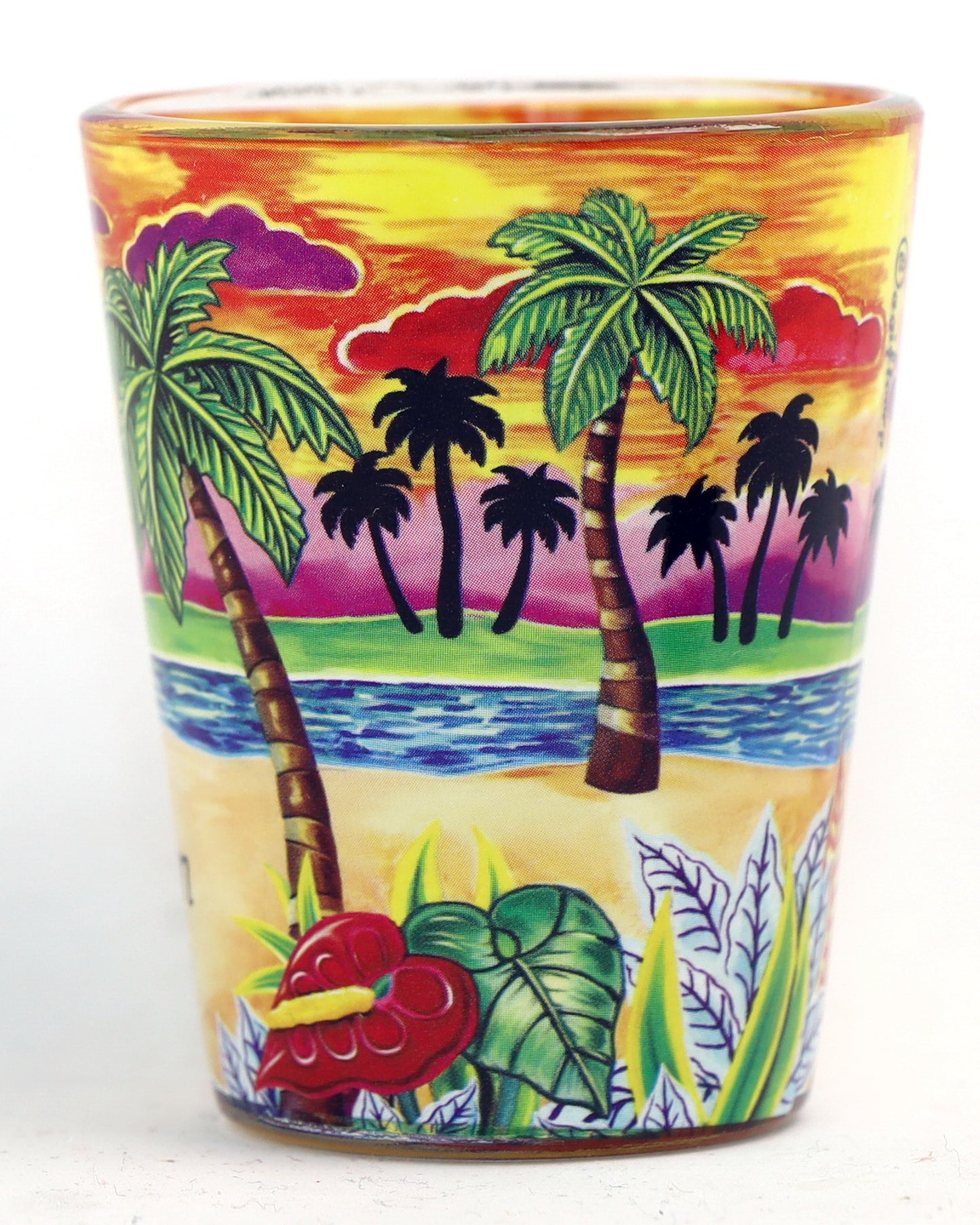 San Juan Puerto Rico Yellow Palms In-and-Out Shot Glass