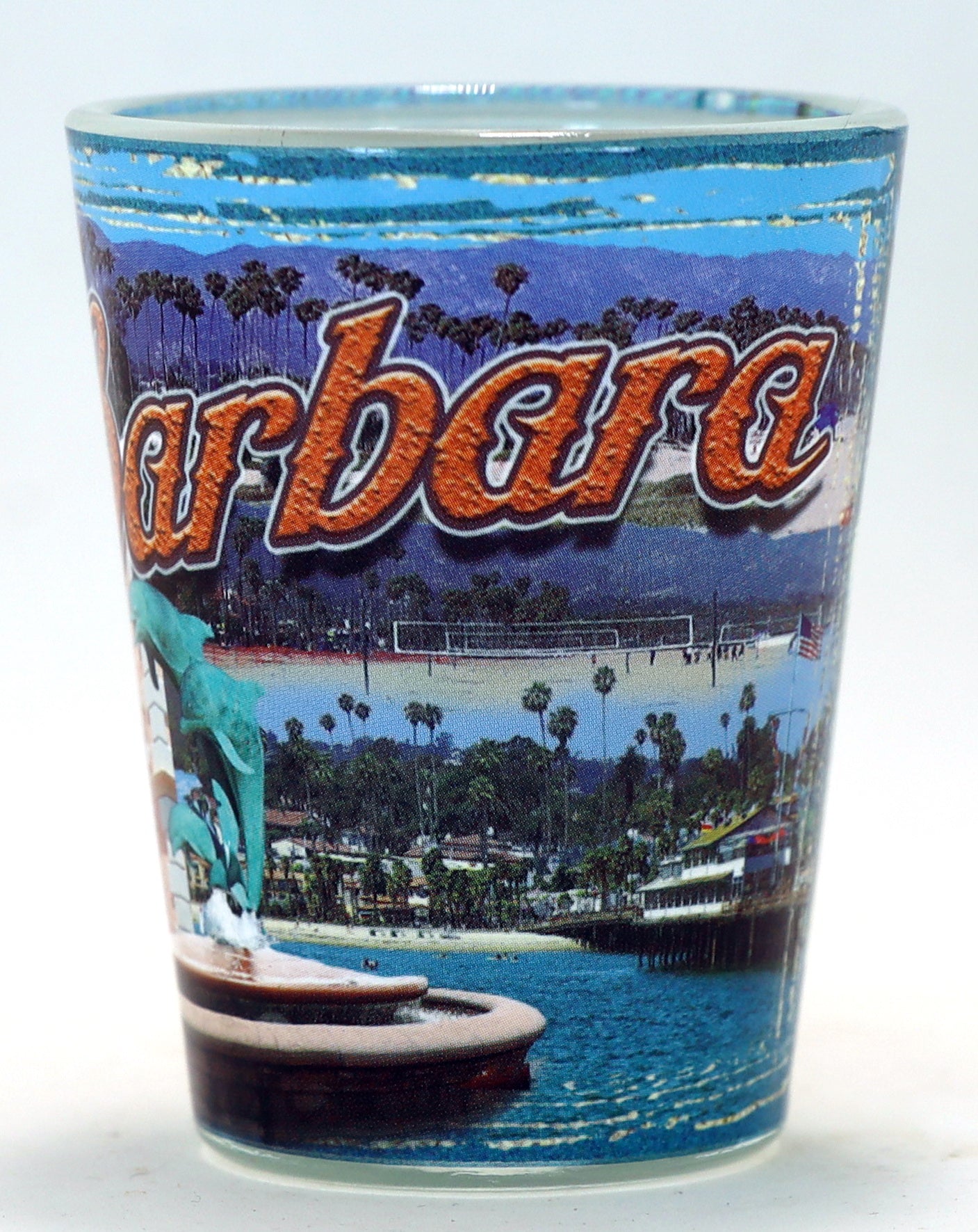 Santa Barbara California Retro Shot Glass