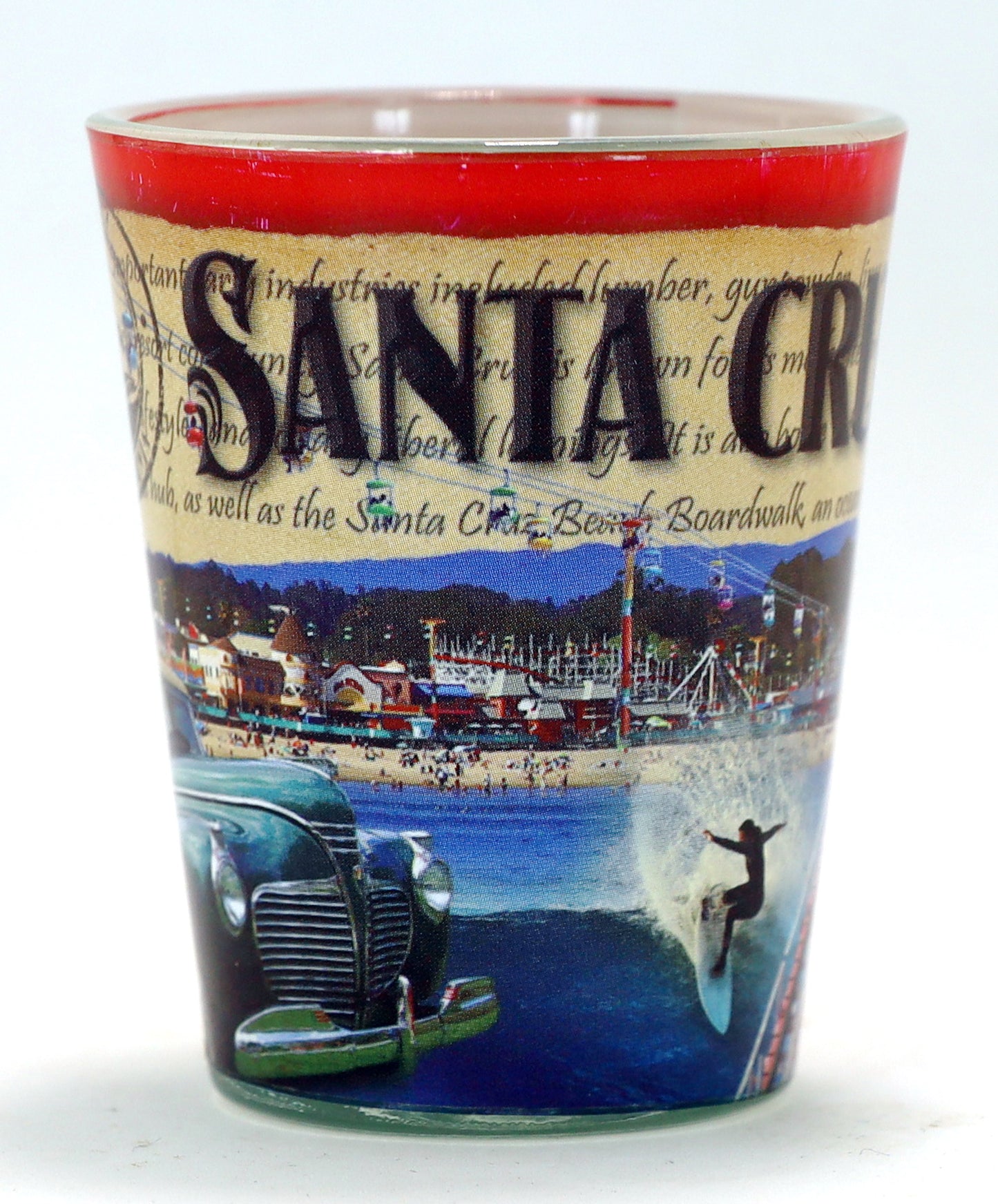 Santa Cruz California Stamp Design Shot Glass