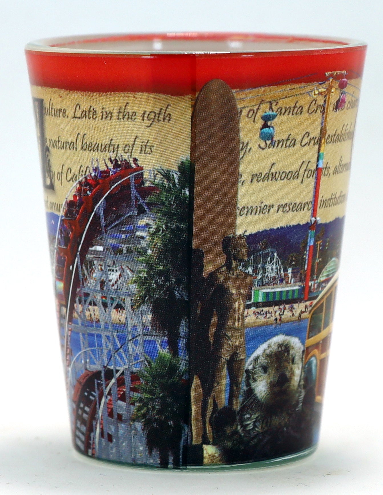 Santa Cruz California Stamp Design Shot Glass