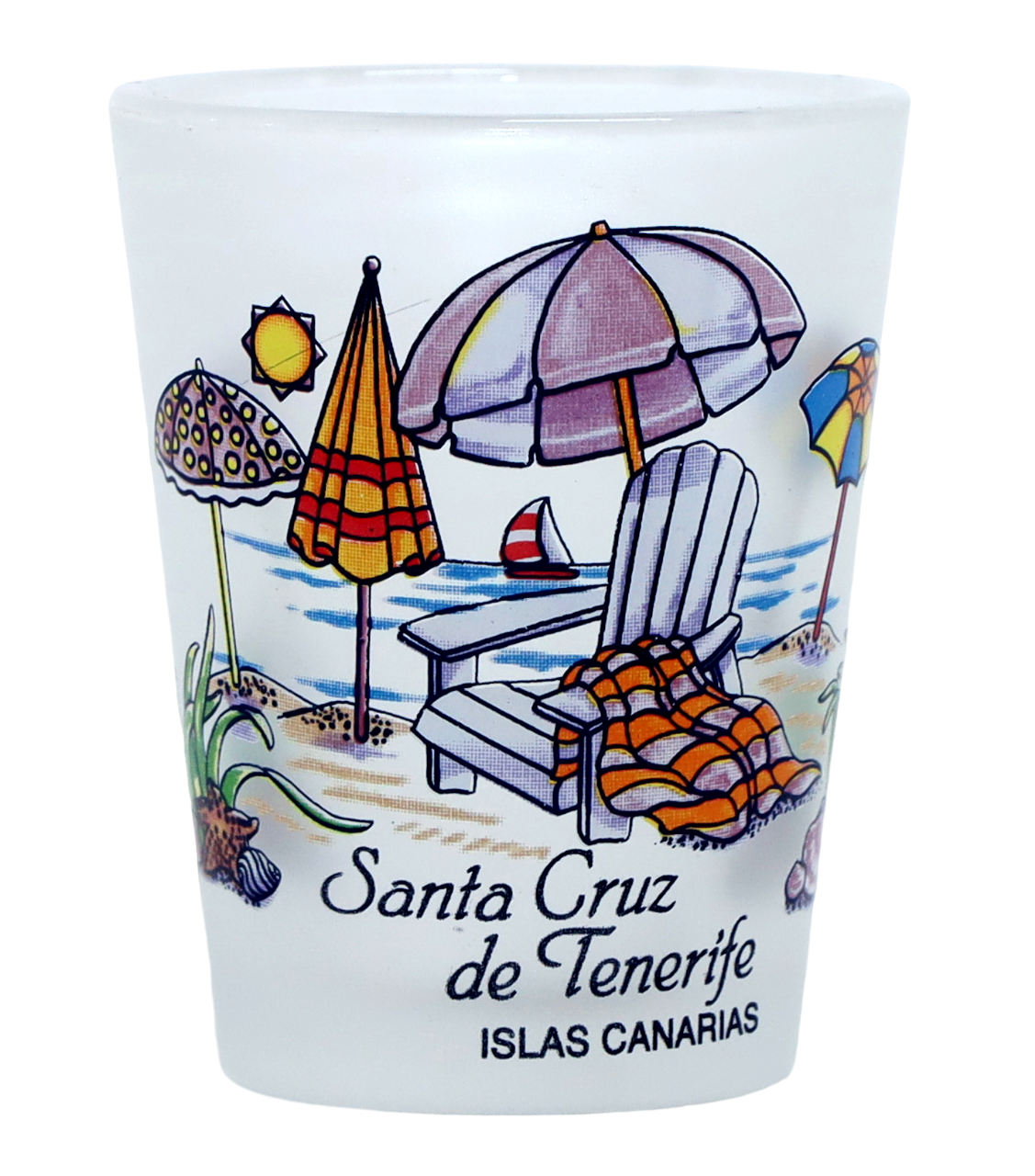 Santa Cruz de Tenerife Canary Islands Spain Beach Chair Shot Glass