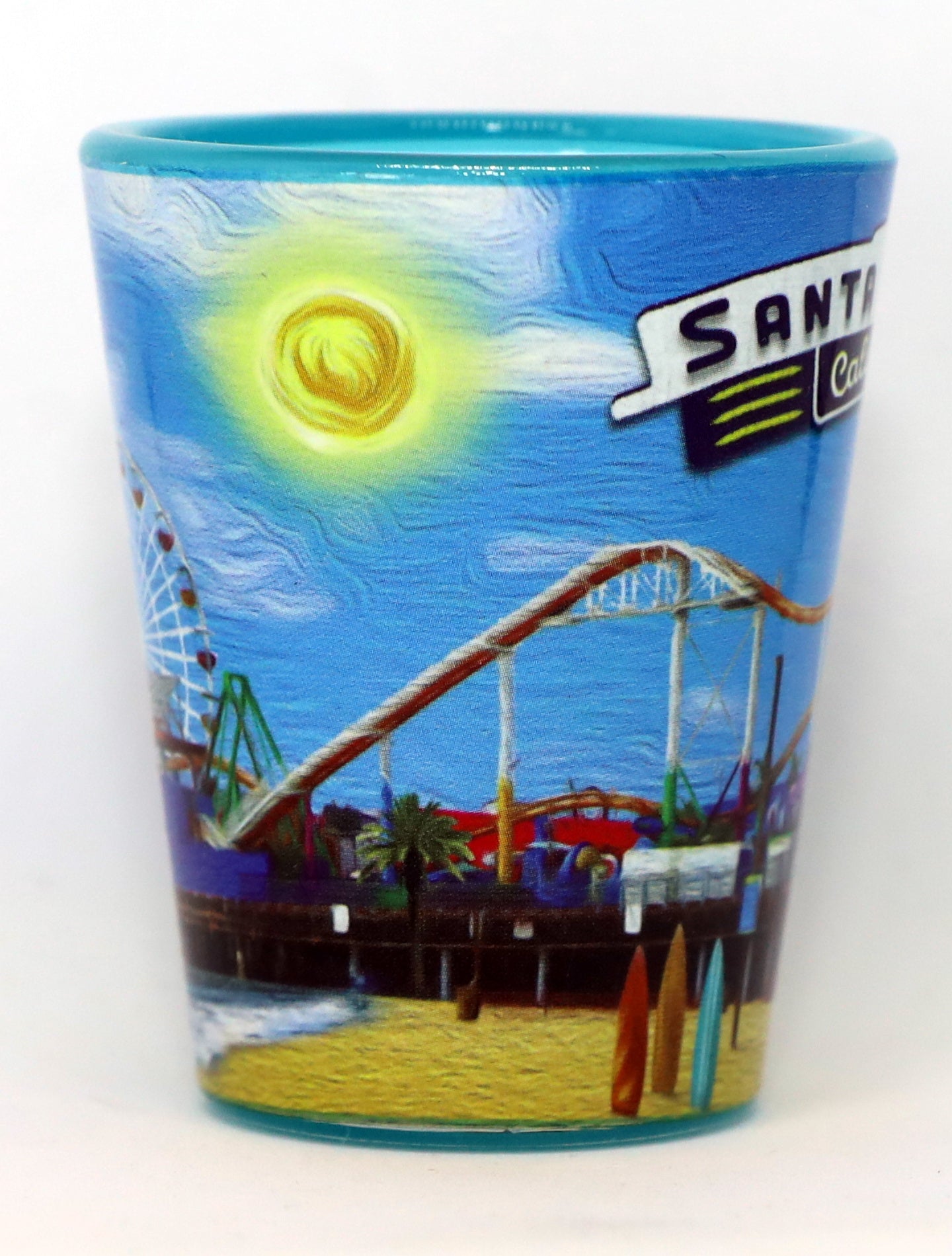 Santa Monica California Attractions Shot Glass