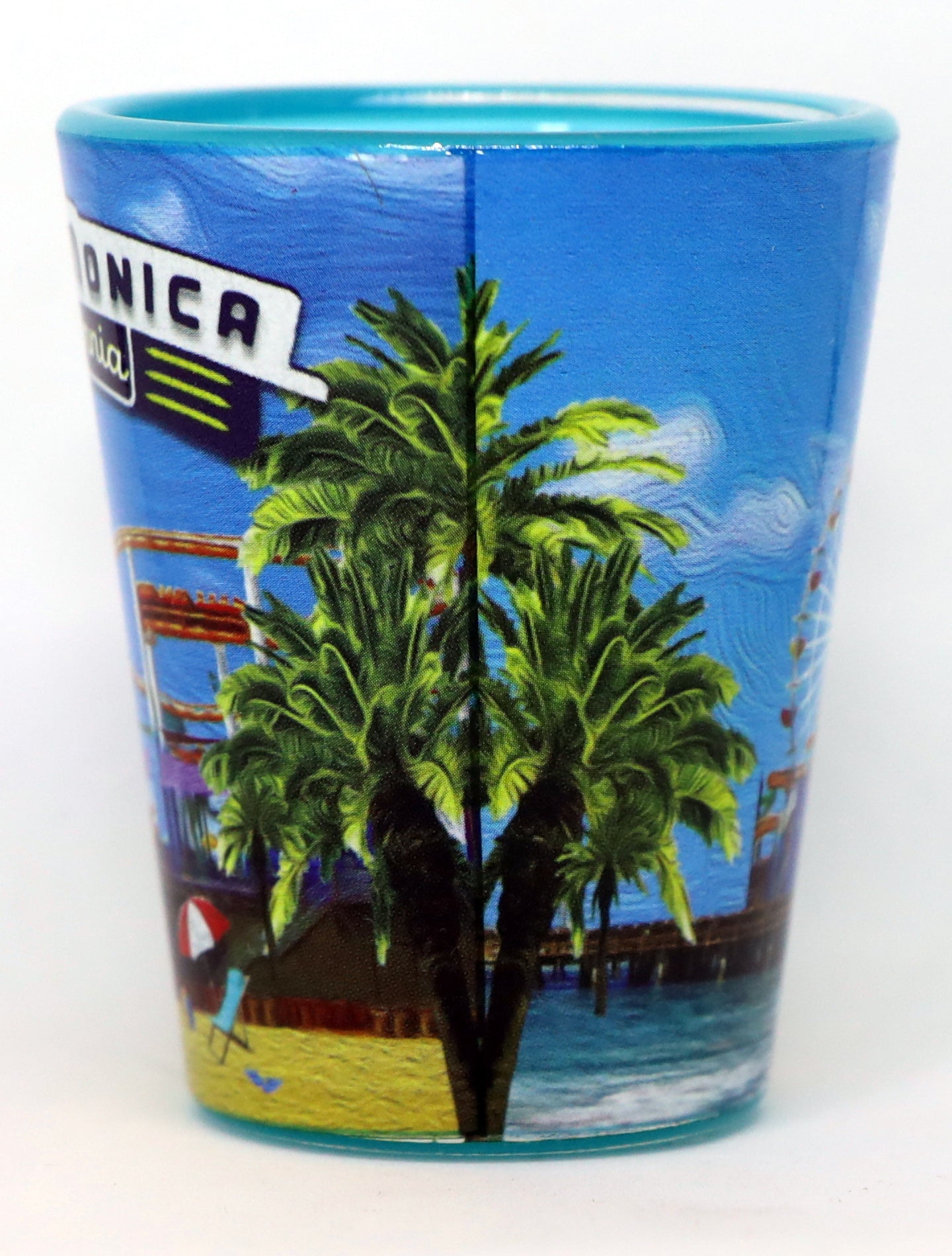 Santa Monica California Attractions Shot Glass