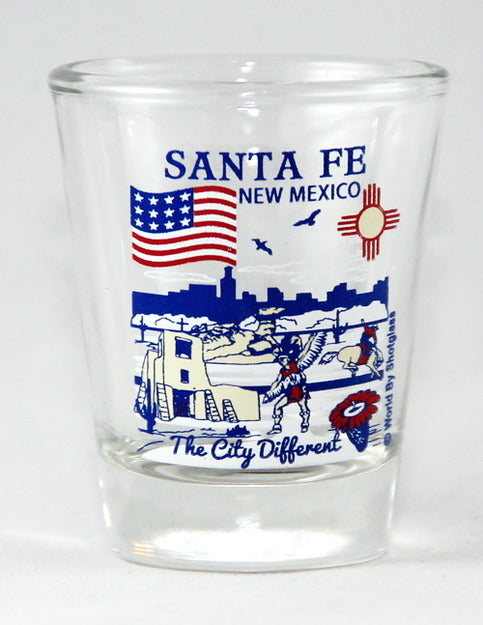 Santa Fe New Mexico Great American Cities Collection Shot Glass