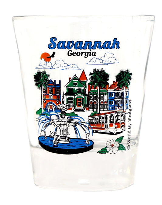 Savannah Georgia Houses Shot Glass