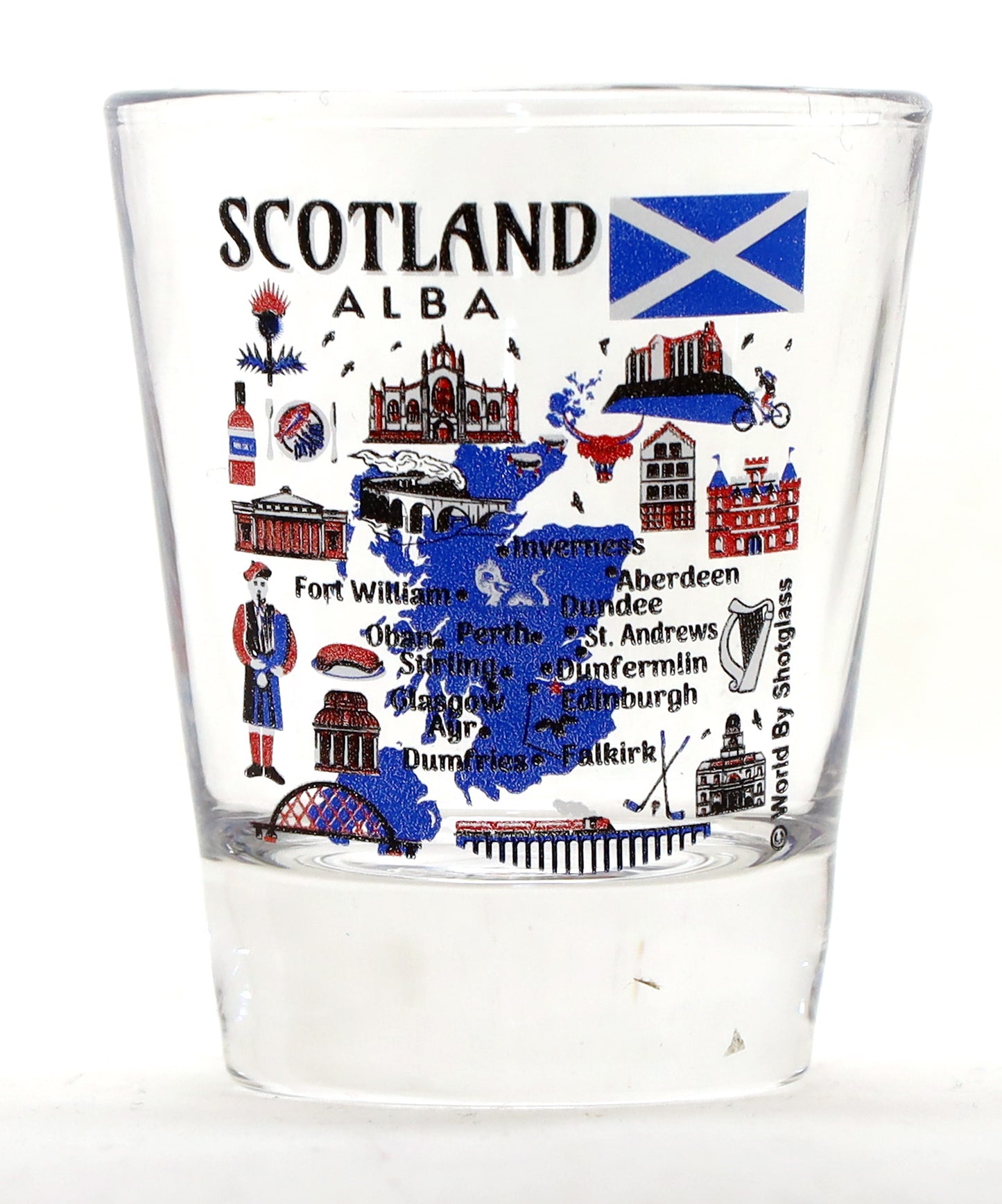 Scotland Landmarks and Icons Collage Shot Glass