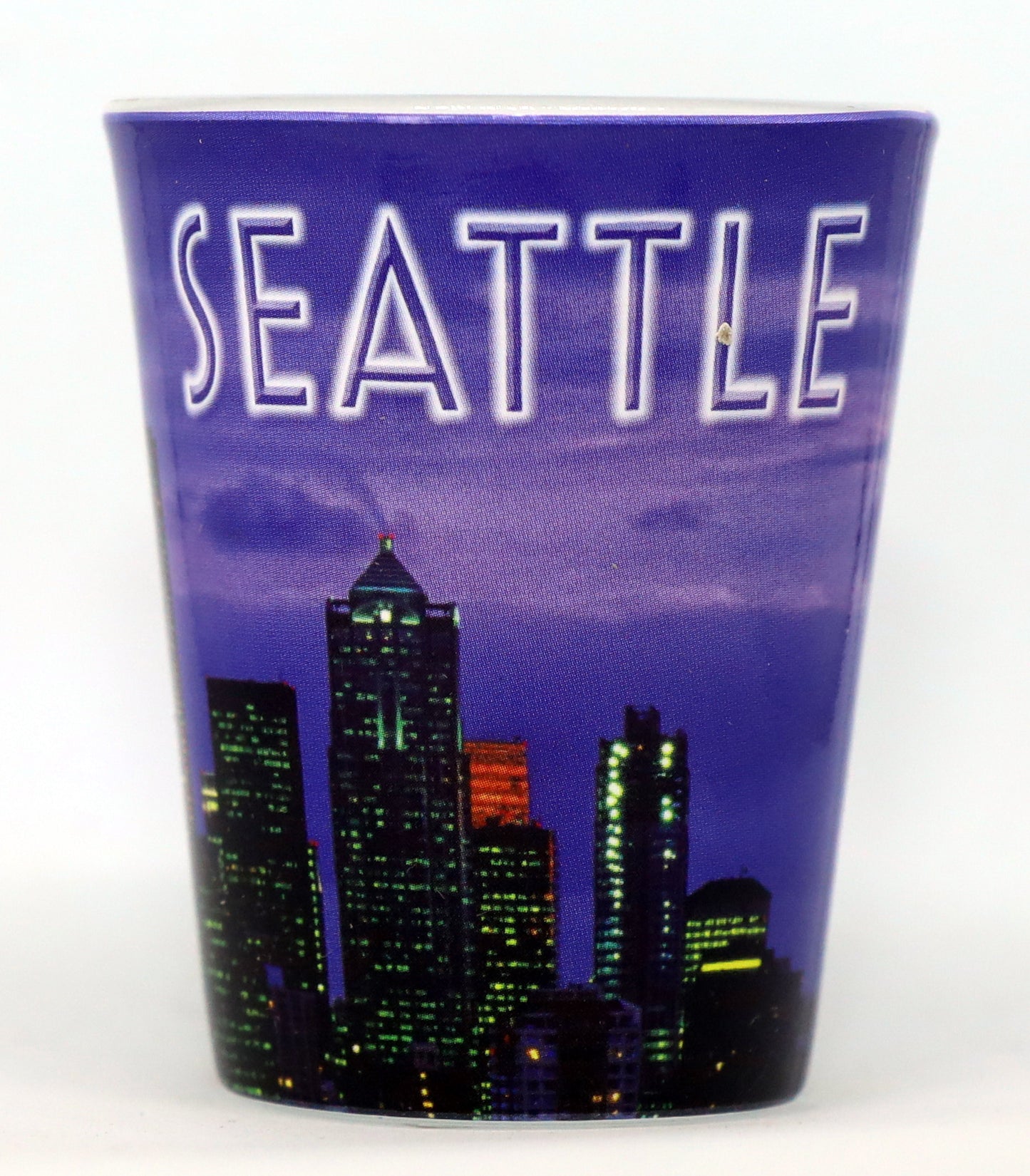 Seattle Washington Night Photo Shot Glass