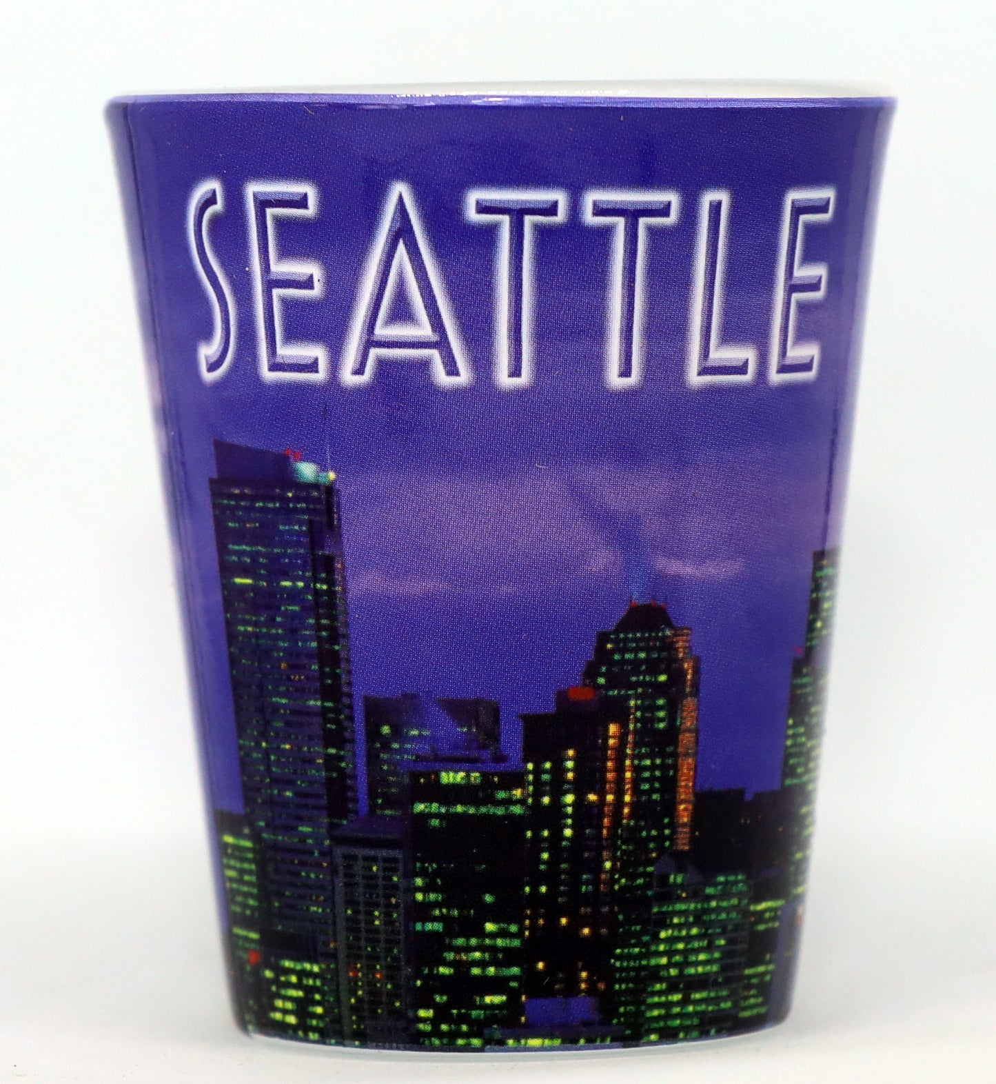 Seattle Washington Night Photo Shot Glass