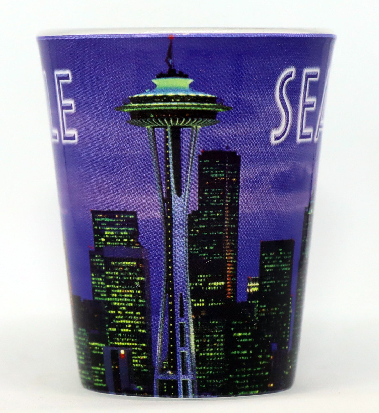 Seattle Washington Night Photo Shot Glass