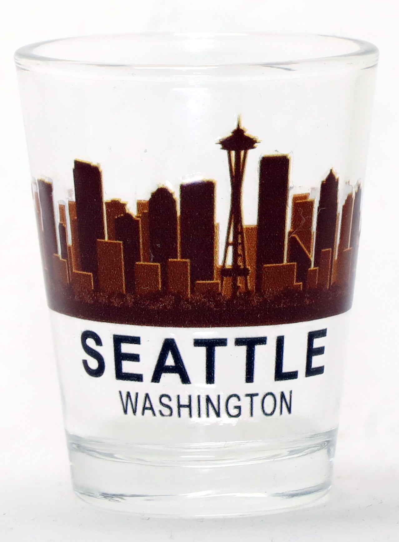 Seattle Washington Sunset Skyline Shot Glass