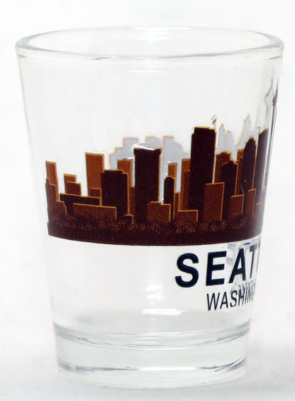 Seattle Washington Sunset Skyline Shot Glass