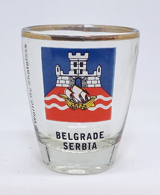 Belgrade Serbia Coat Of Arms Shot Glass