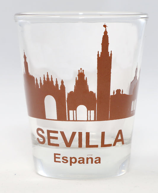 Seville (Sevilla) Spain Sunset Skyline Shot Glass