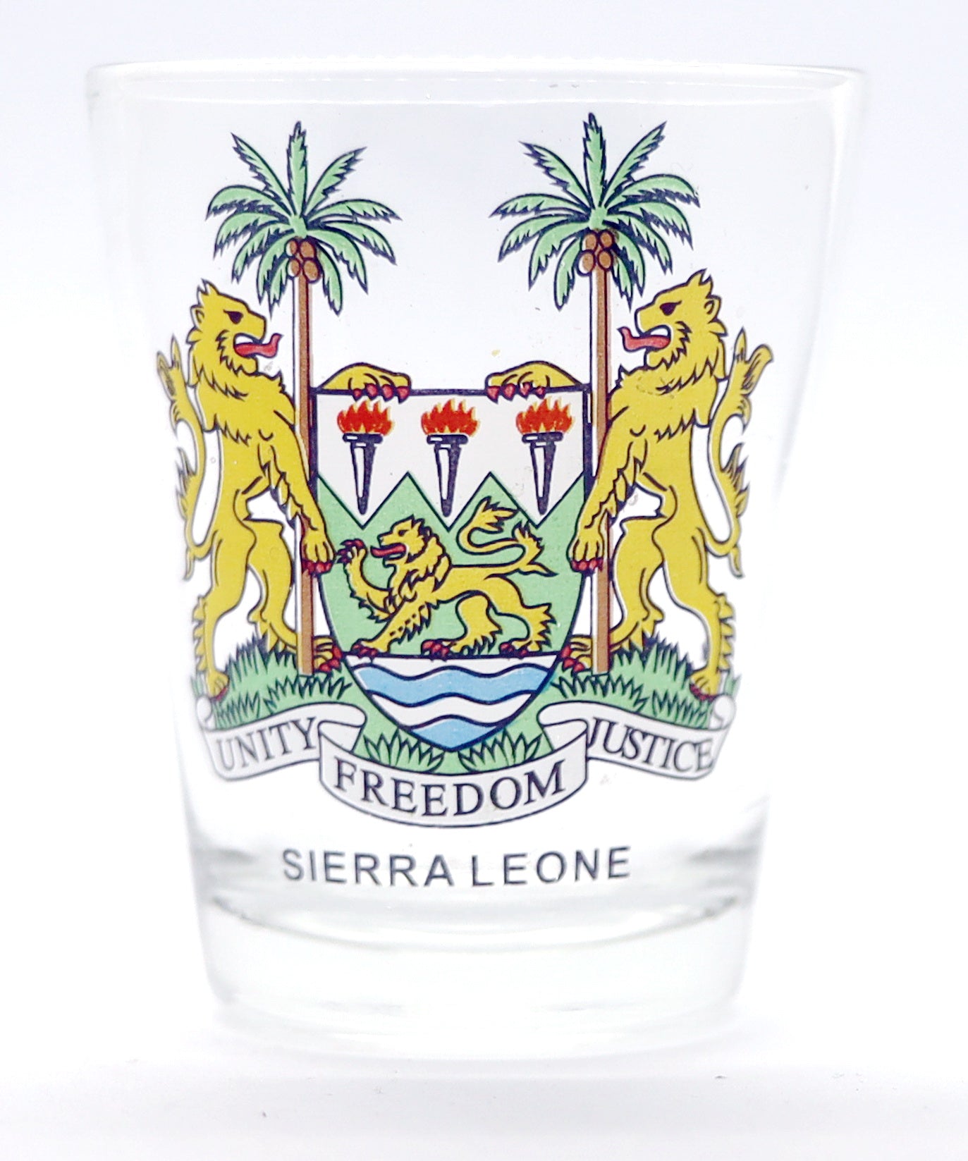 Sierra Leone Coat Of Arms Shot Glass