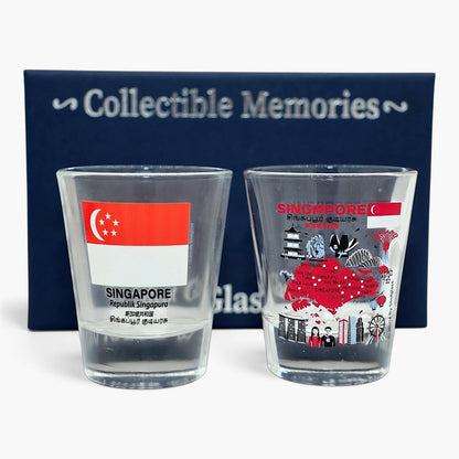 Singapore Souvenir Boxed Shot Glass Set (Set of 2)