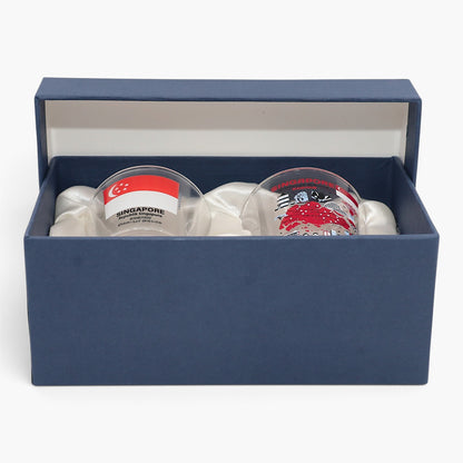 Singapore Souvenir Boxed Shot Glass Set (Set of 2)