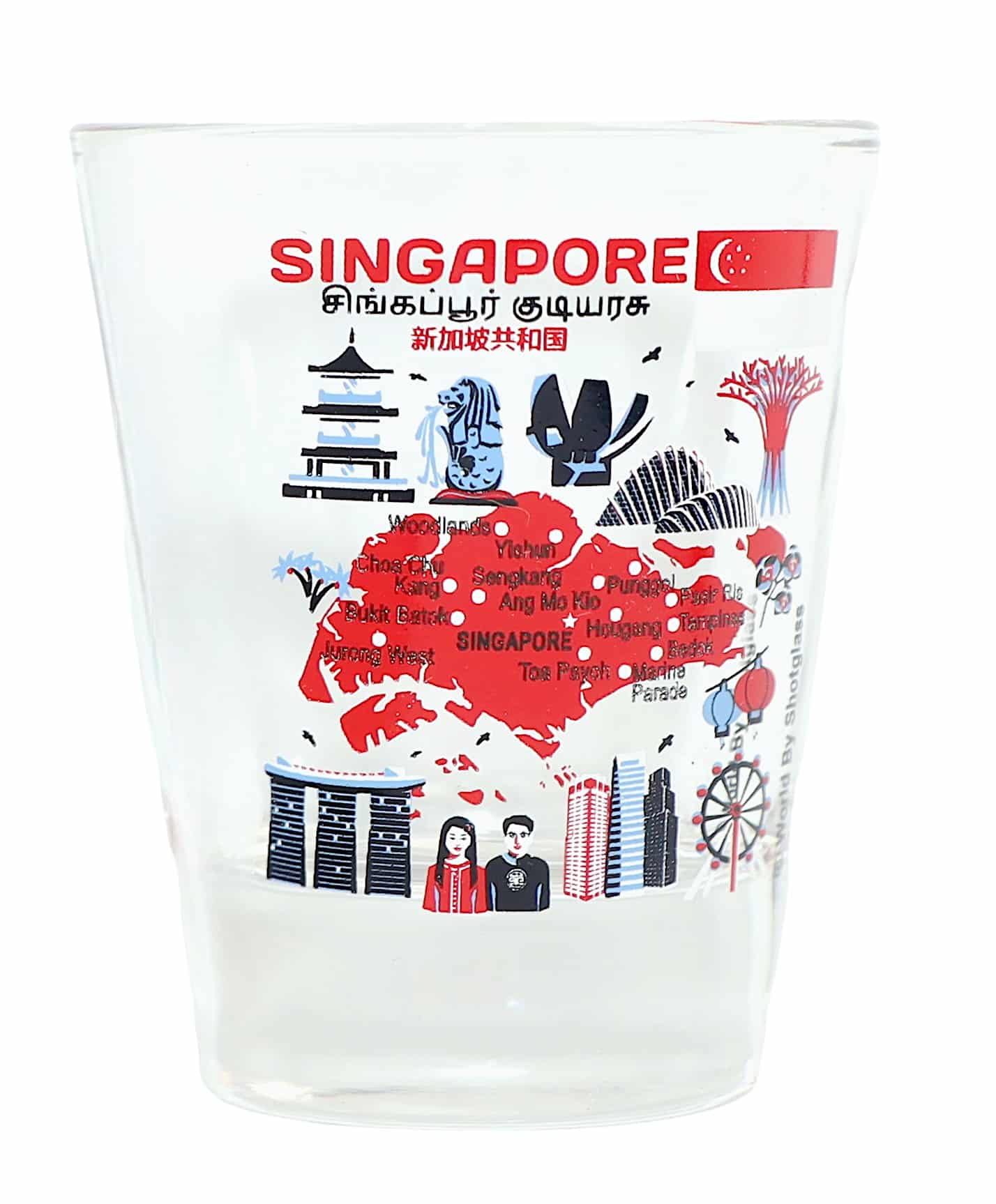 Singapore Landmarks and Icons Collage Shot Glass