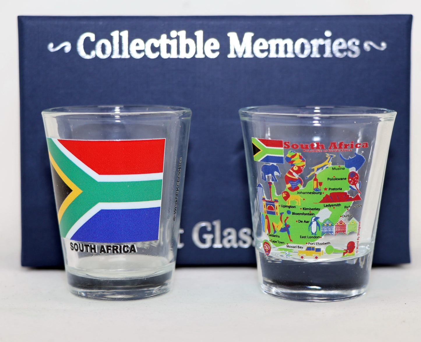 South Africa Souvenir Boxed Shot Glass Set (Set of 2)