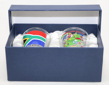 South Africa Souvenir Boxed Shot Glass Set (Set of 2)