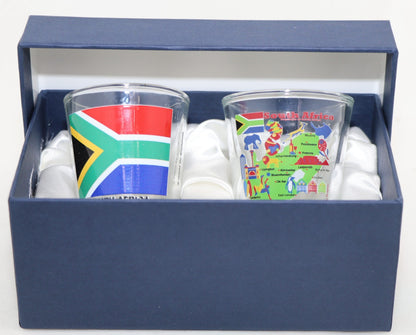 South Africa Souvenir Boxed Shot Glass Set (Set of 2)