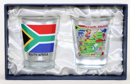 South Africa Souvenir Boxed Shot Glass Set (Set of 2)
