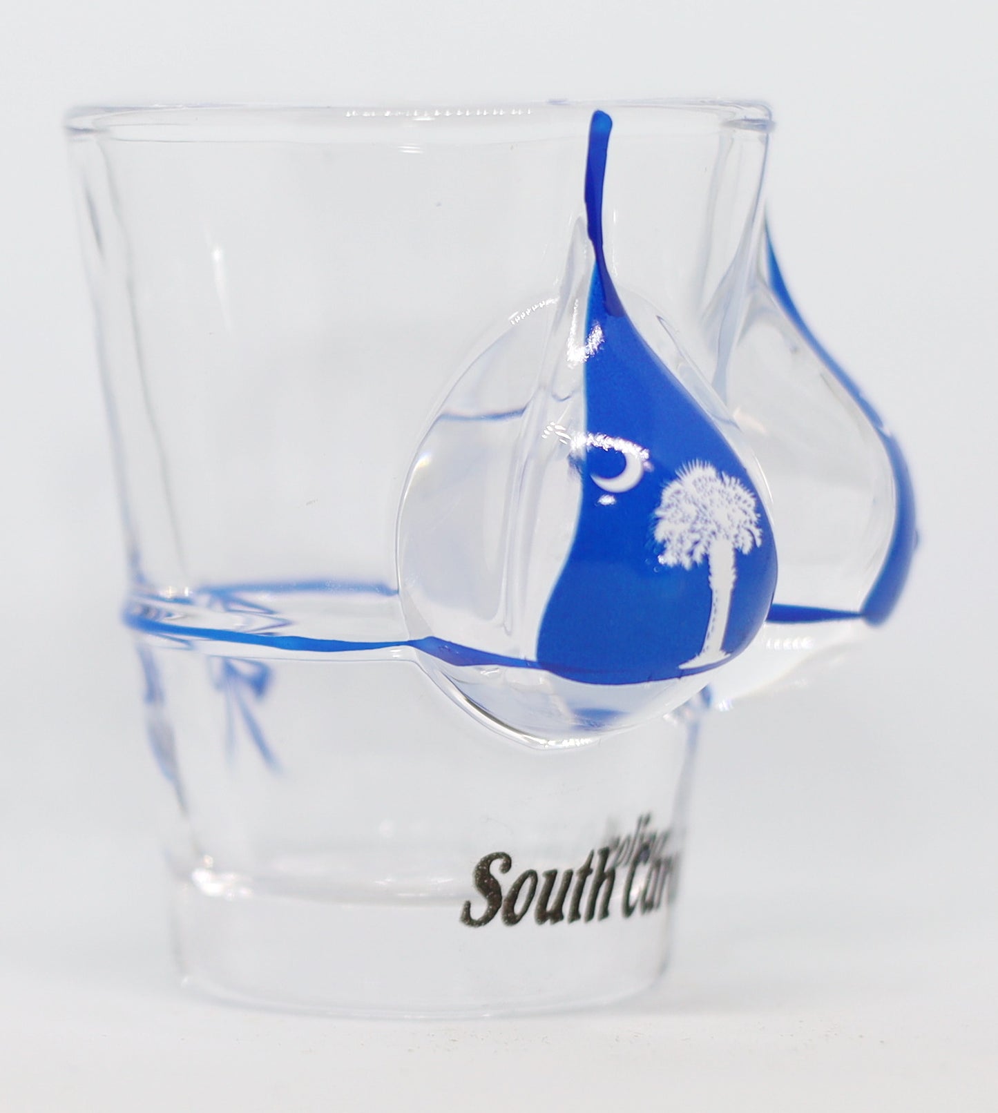 South Carolina Flag Bikini Bust 3D Shot Glass