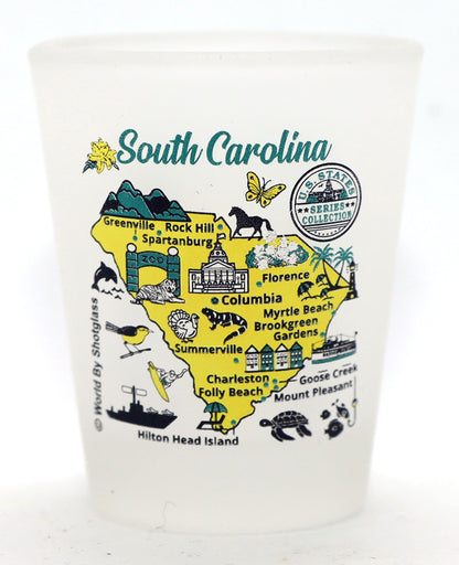United States USA Southeastern States Souvenir Boxed Shot Glass Set (Set of 6)