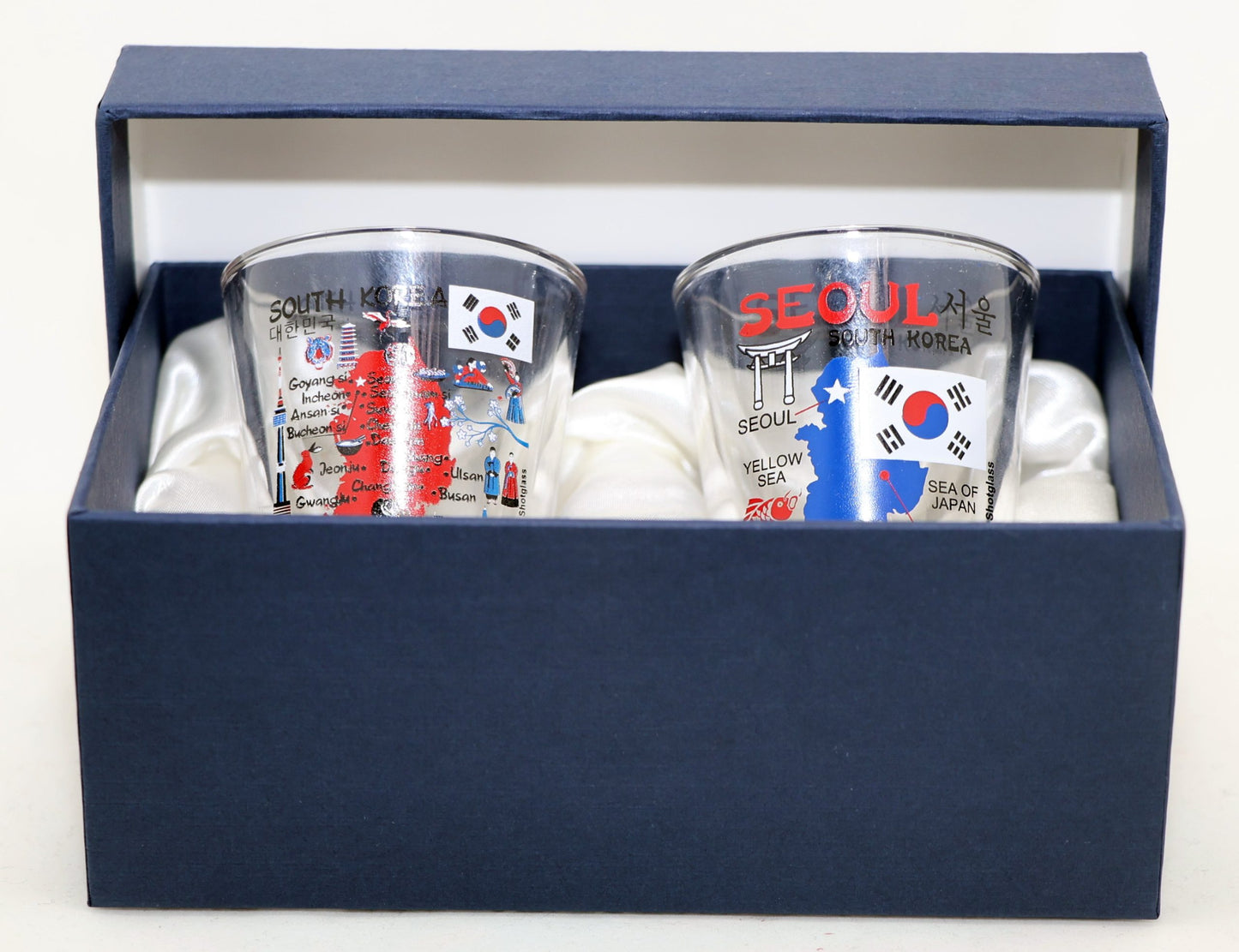 South Korea Seoul Souvenir Boxed Shot Glass Set (Set of 2)