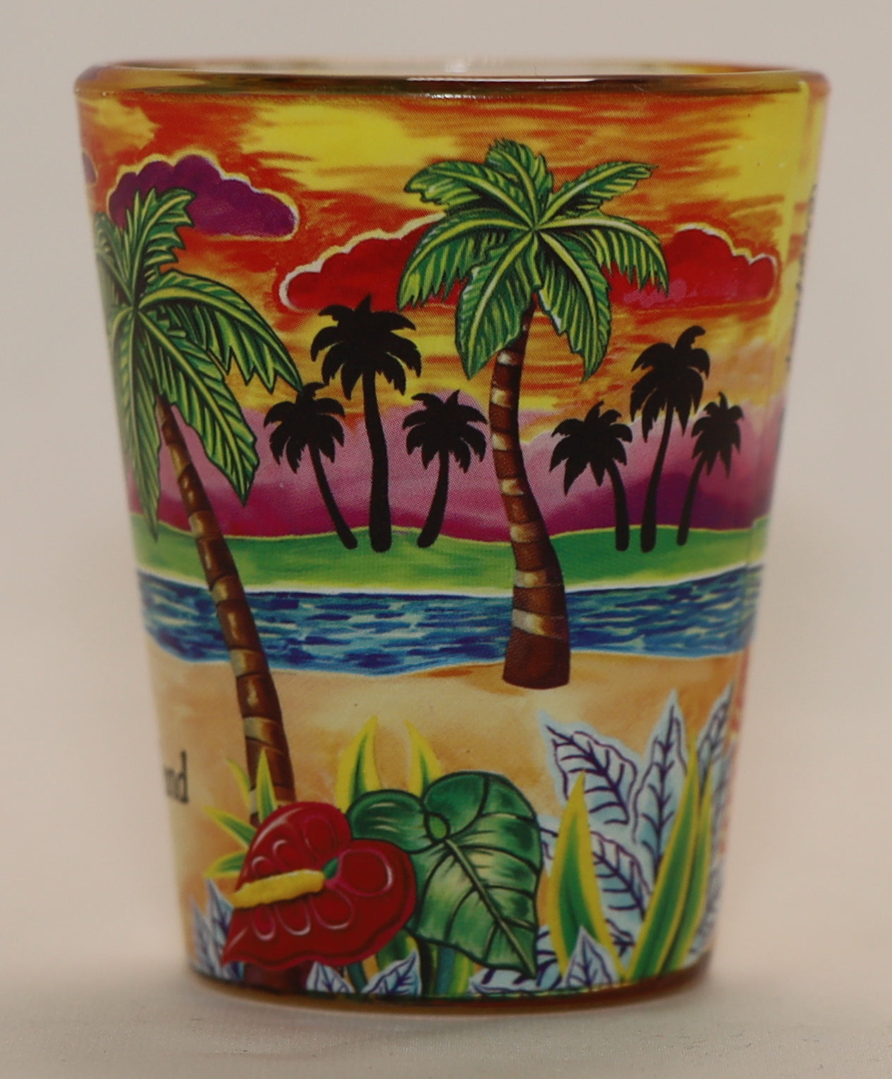 South Padre Island Texas Yellow Palms In-and-Out Shot Glass