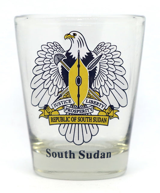South Sudan Coat Of Arms Shot Glass