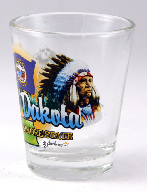 South Dakota Mount Rushmore State Elements Shot Glass