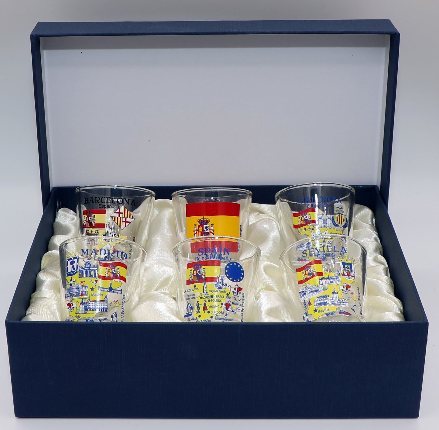 Spain Souvenir Boxed Shot Glass Set (Set of 6)