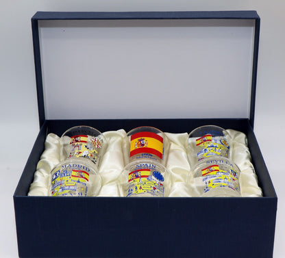 Spain Souvenir Boxed Shot Glass Set (Set of 6)