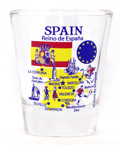 Spain Souvenir Boxed Shot Glass Set (Set of 6)