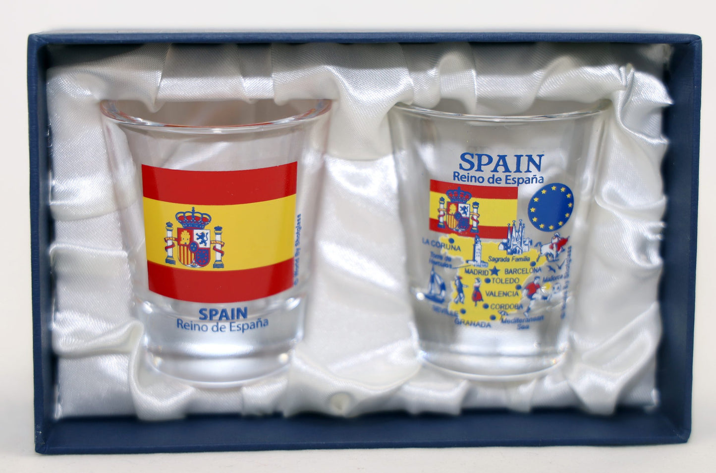 Spain Souvenir Boxed Shot Glass Set (Set of 2)