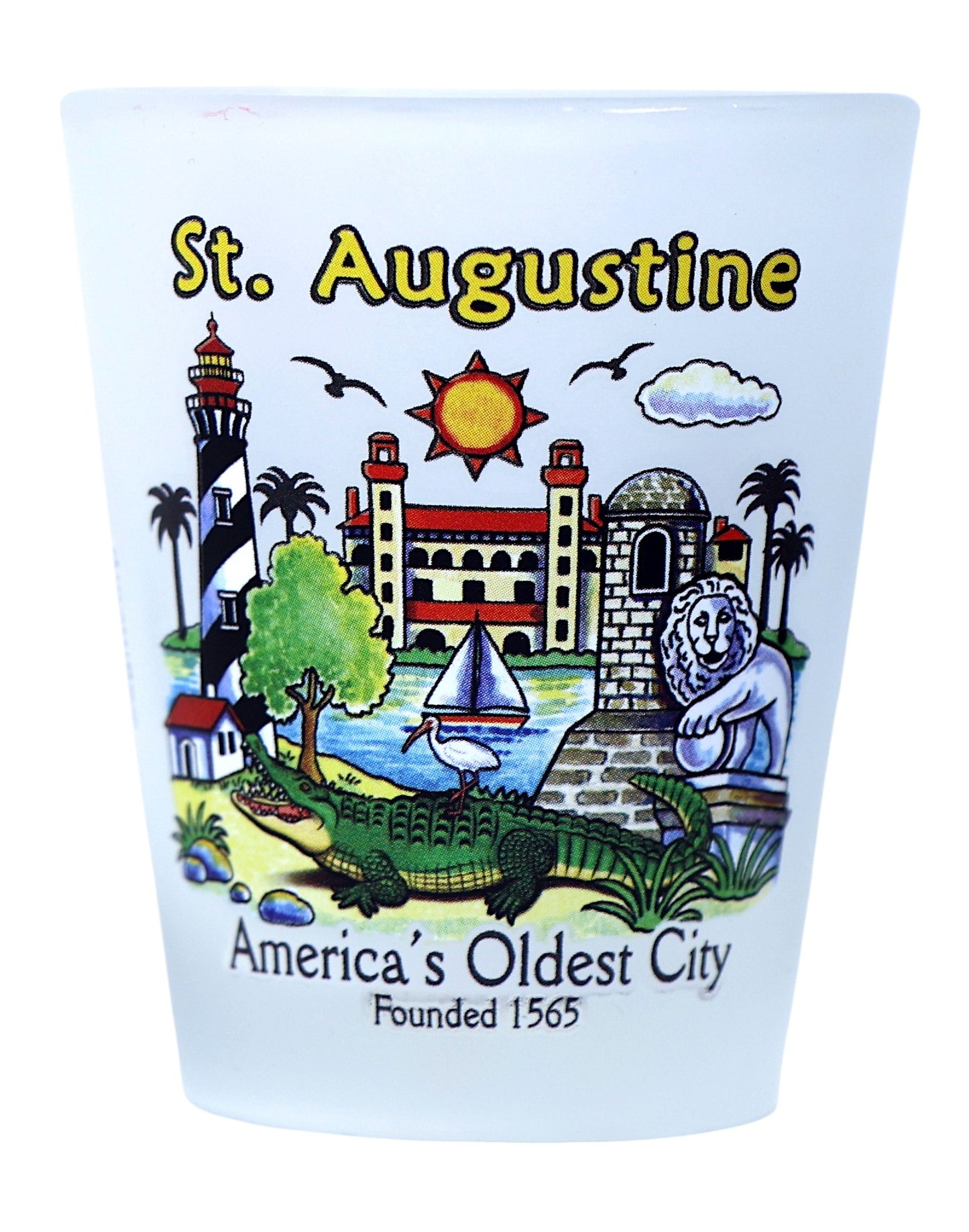 St. Augustine Florida Scene Frosted Design Shot Glass