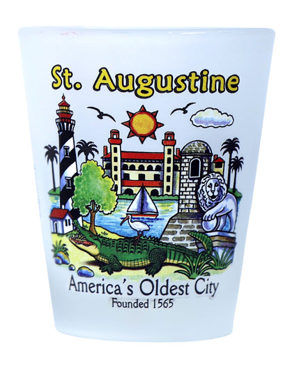 St. Augustine Florida Scene Frosted Design Shot Glass
