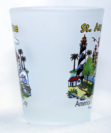 St. Augustine Florida Scene Frosted Design Shot Glass