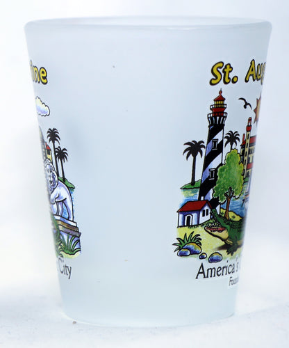 St. Augustine Florida Scene Frosted Design Shot Glass