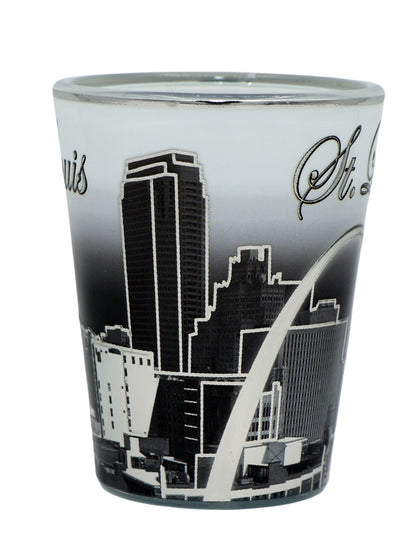 St. Louis Missouri B & W Silver Shot Glass