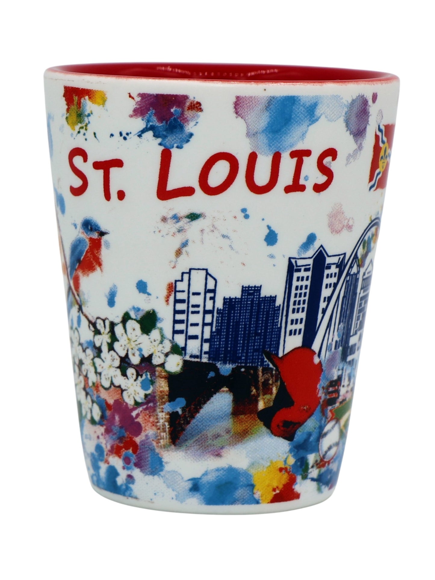 St. Louis Missouri Ceramic Light Water Color Shot Glass
