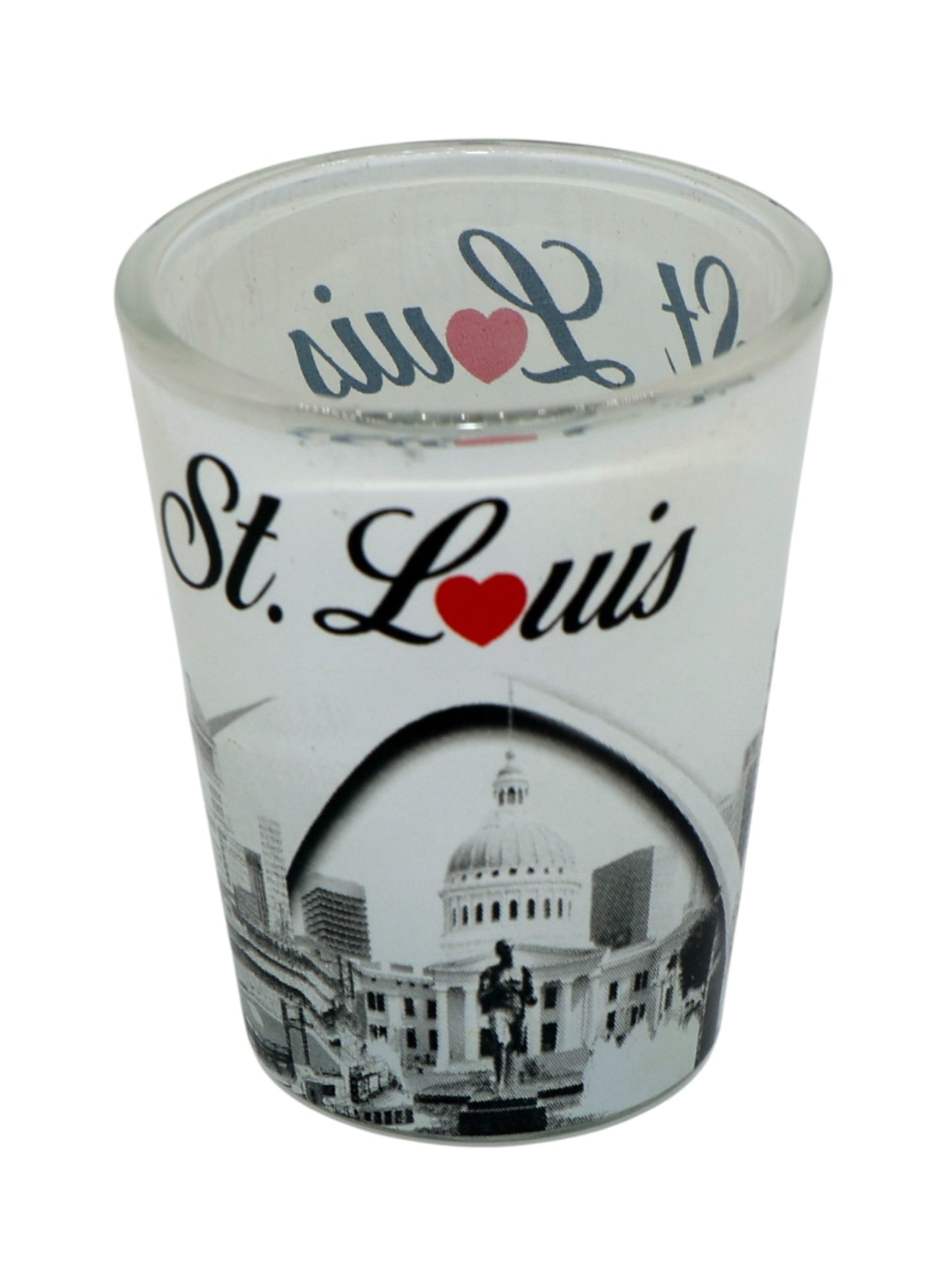 St. Louis Missouri White B & W Shot Glass