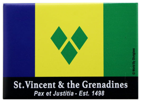 St. Vincent & The Grenadines Flag Caribbean Fridge Collector's Souvenir Magnet 2.5" X 3.5"