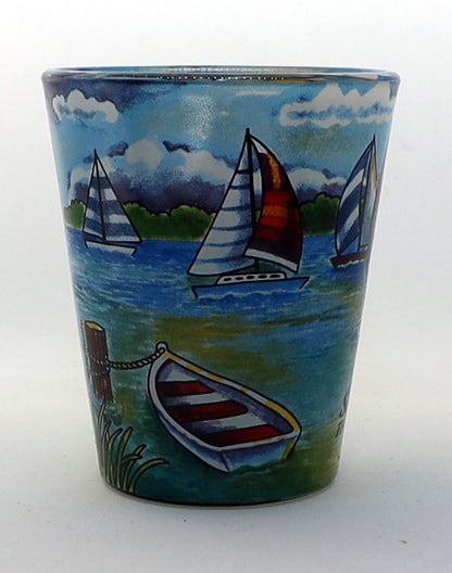 St. Vincent And The Grenadines Sailboat In-and-Out Shot Glass