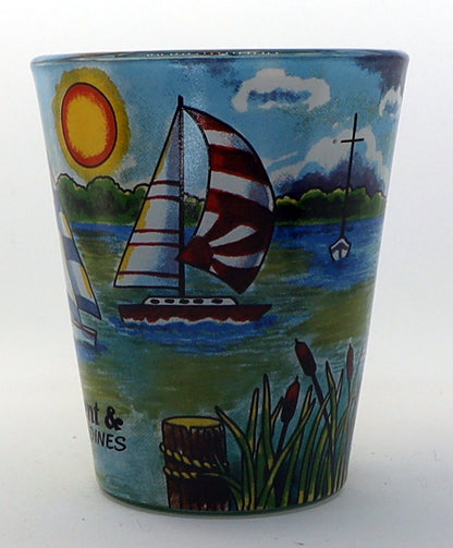 St. Vincent And The Grenadines Sailboat In-and-Out Shot Glass