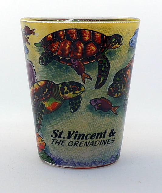 St. Vincent And The Grenadines Turtle In-and-Out Shot Glass
